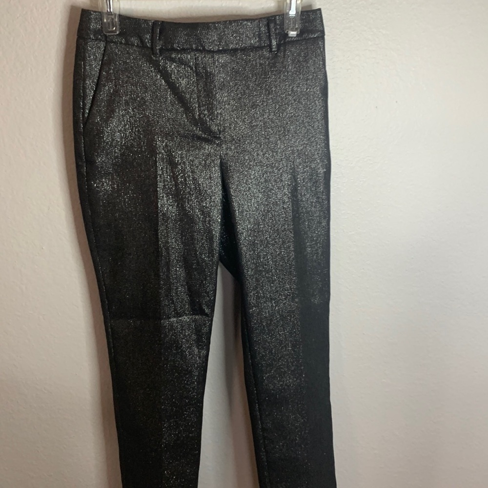 WHBM Black Shimmer Pants 4-6